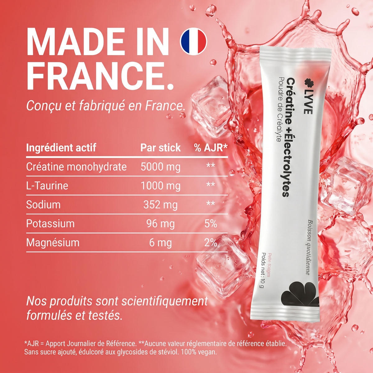 LYVE Créatine + Électrolytes